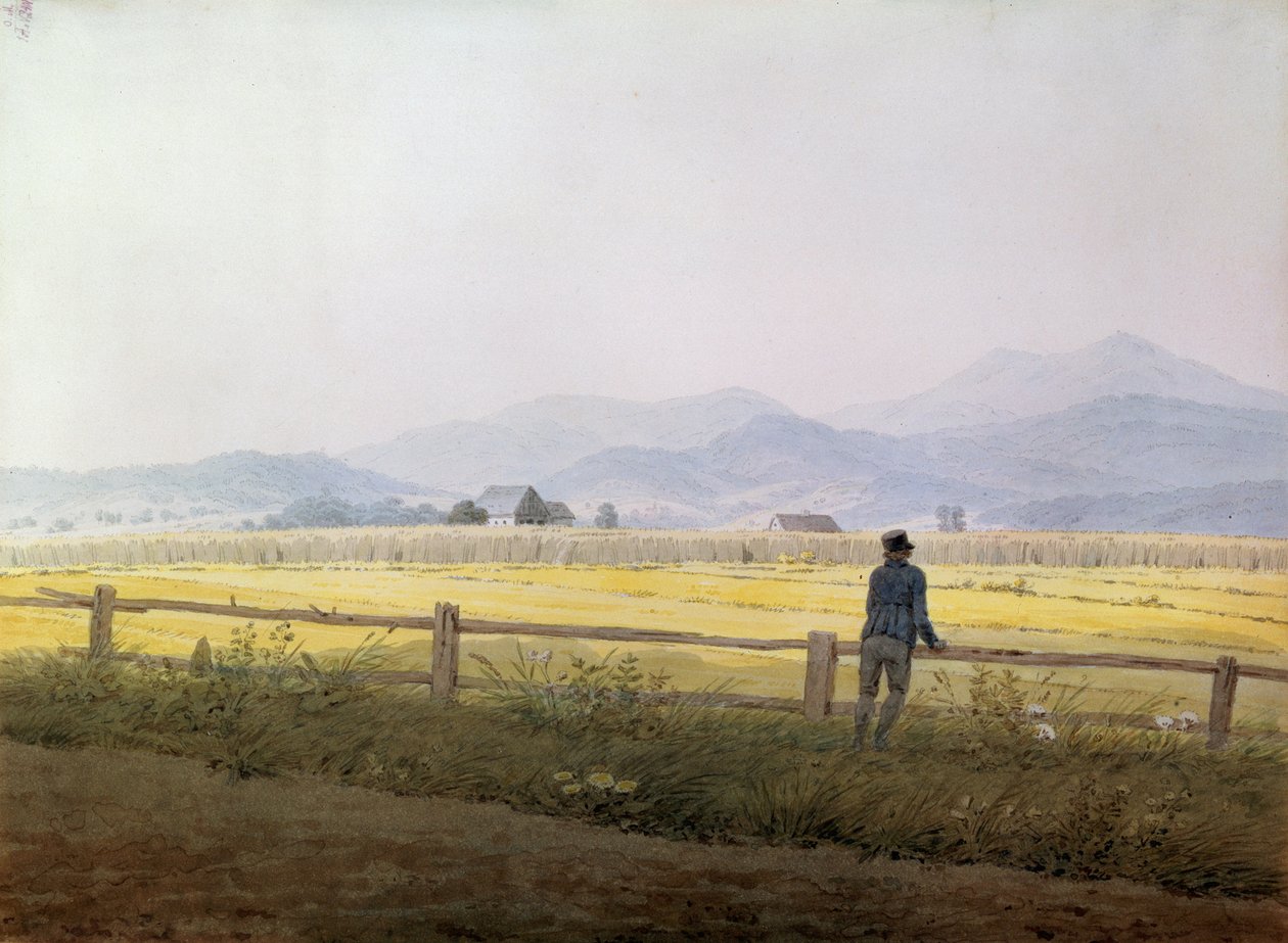 Landschap, begin 19e eeuw door Caspar David Friedrich