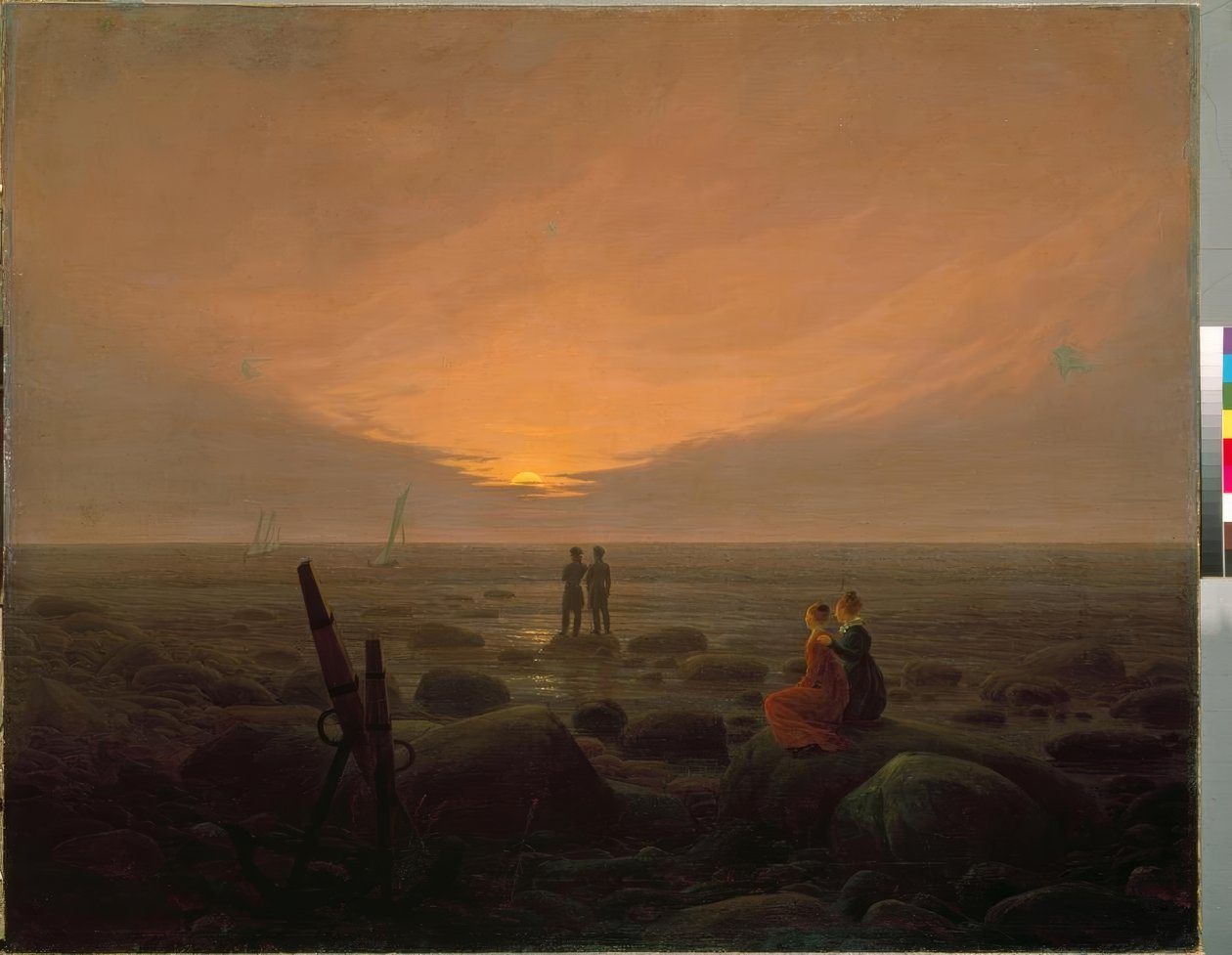 Maanopkomst aan zee door Caspar David Friedrich