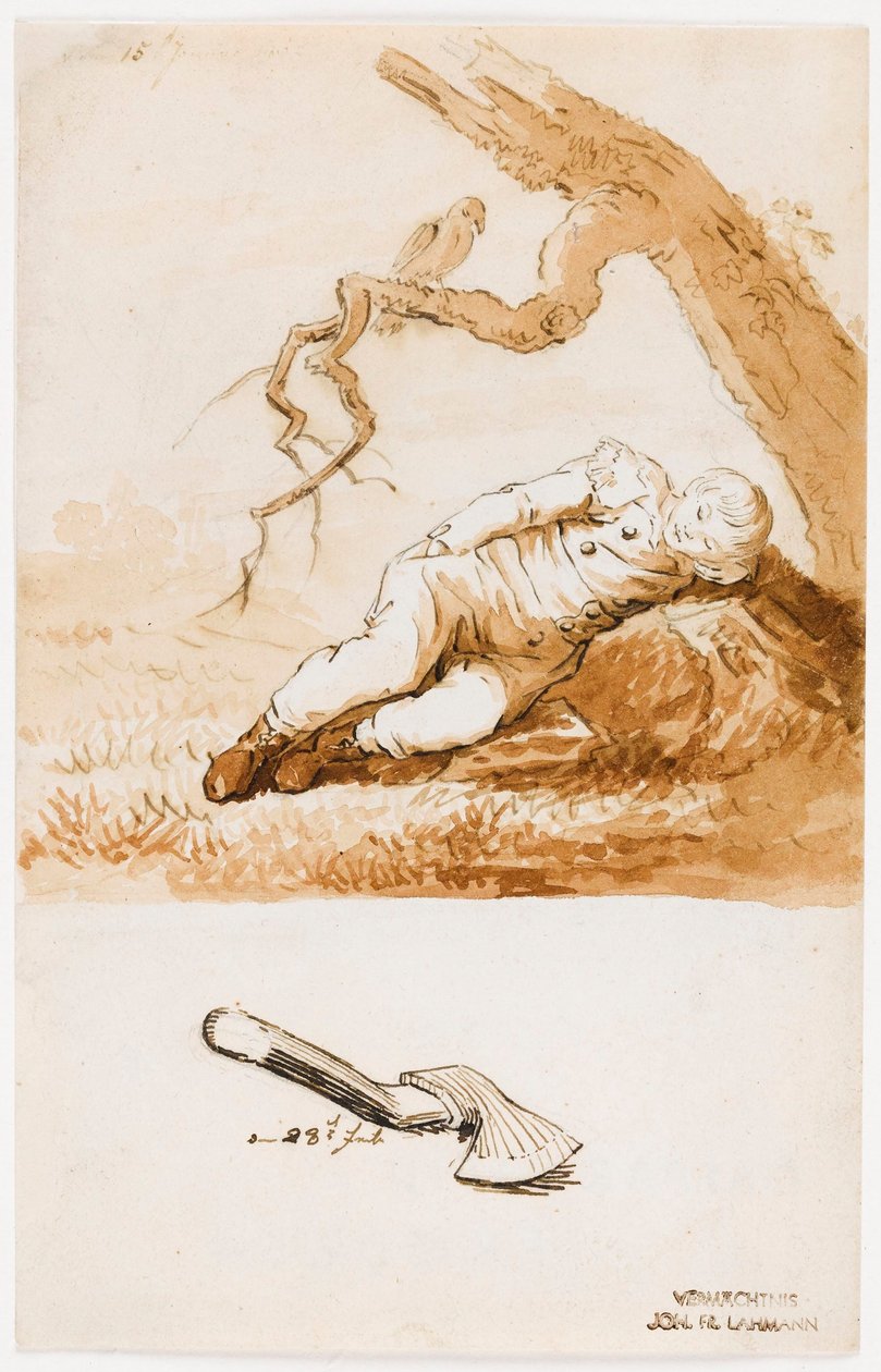 Slapende jongen door Caspar David Friedrich