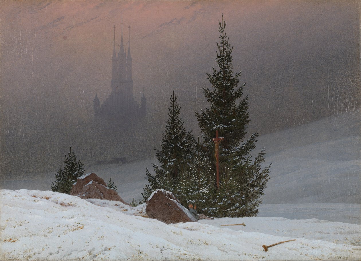 Winterlandschap door Caspar David Friedrich
