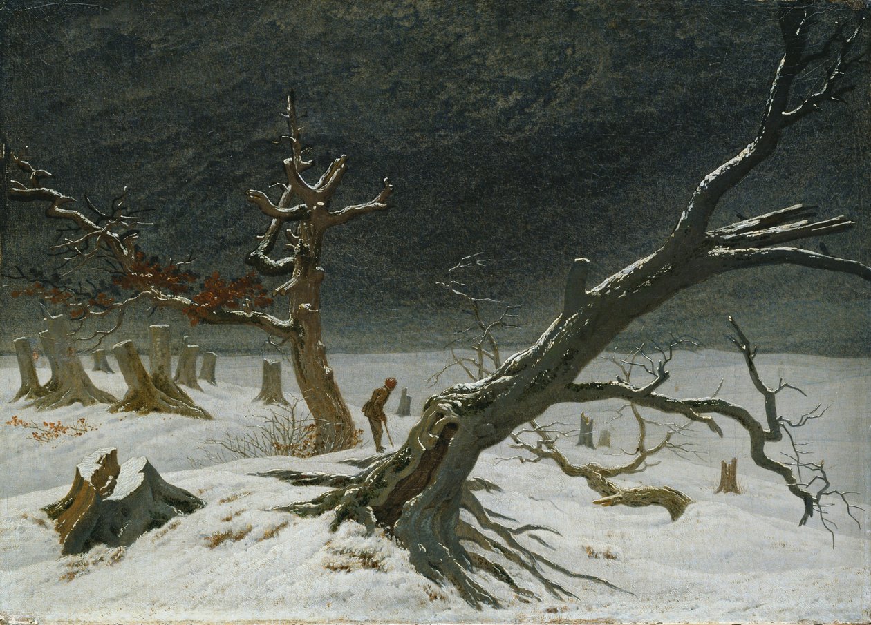 Winterlandschap door Caspar David Friedrich