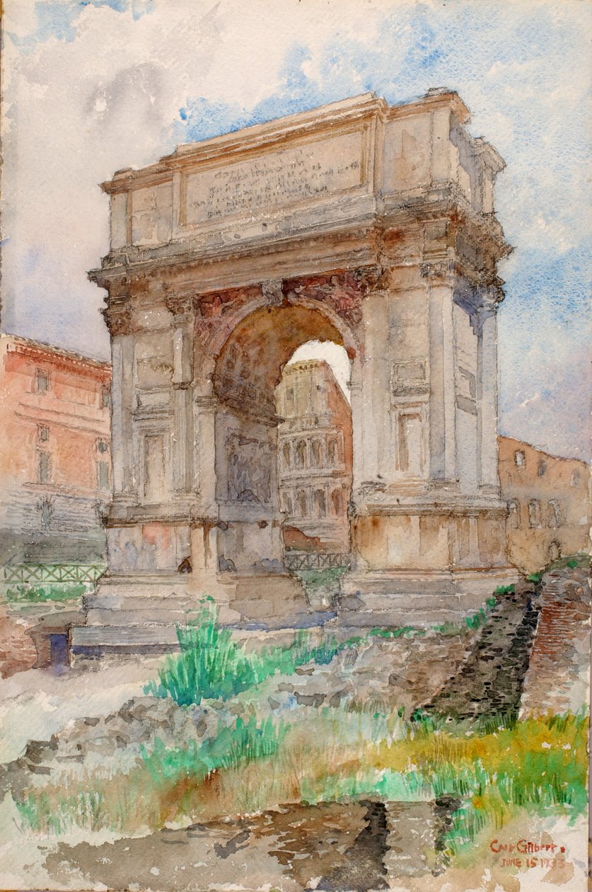 Boog van Titus, Rome, 1933 door Cass Gilbert