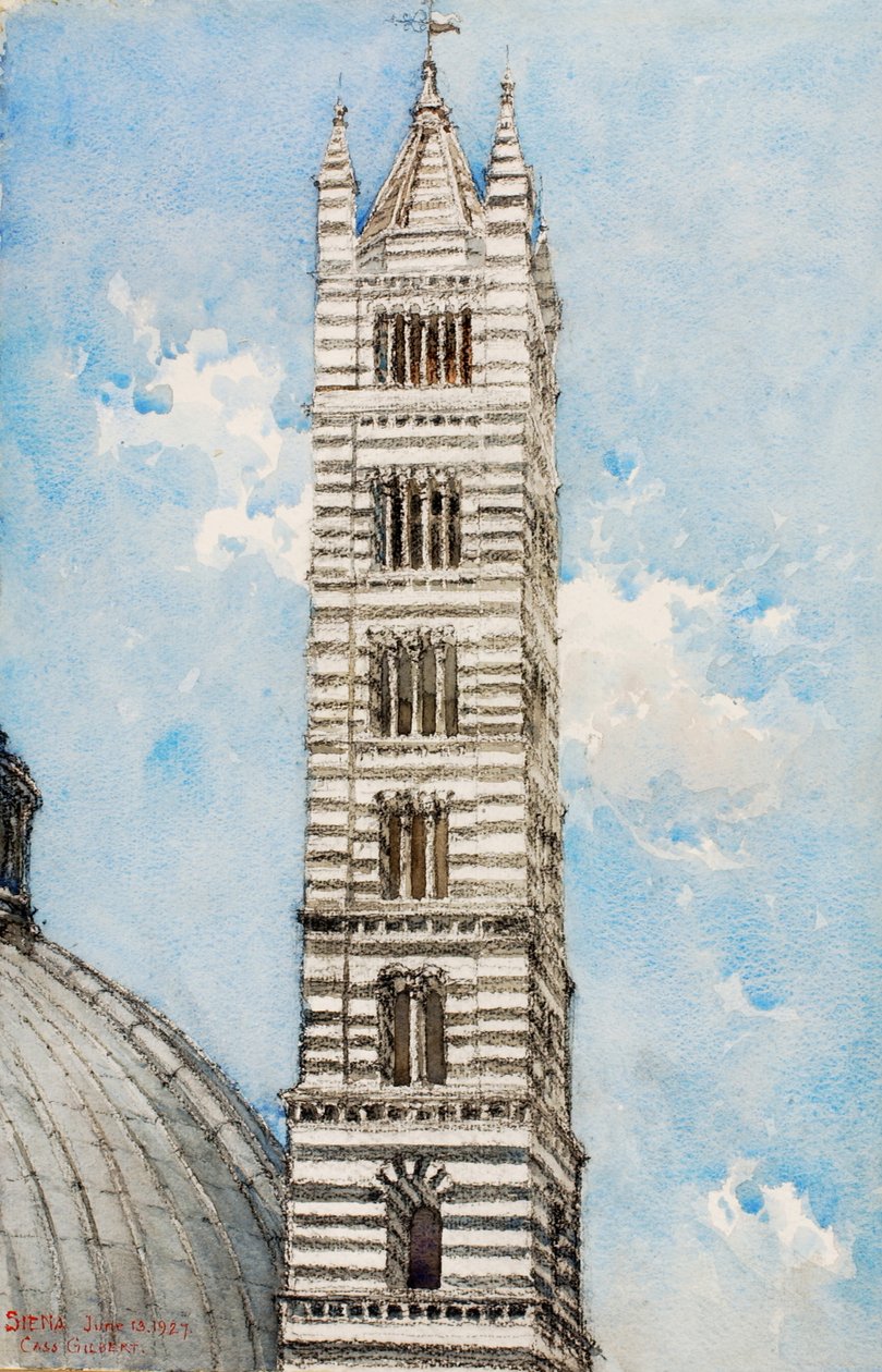 Kathedraaltoren, Siena door Cass Gilbert
