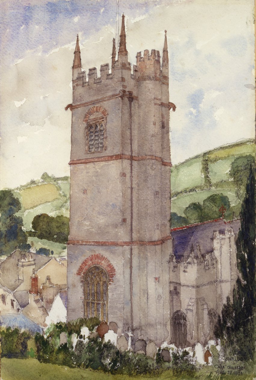 Kerktoren, Marldon, 1924 door Cass Gilbert