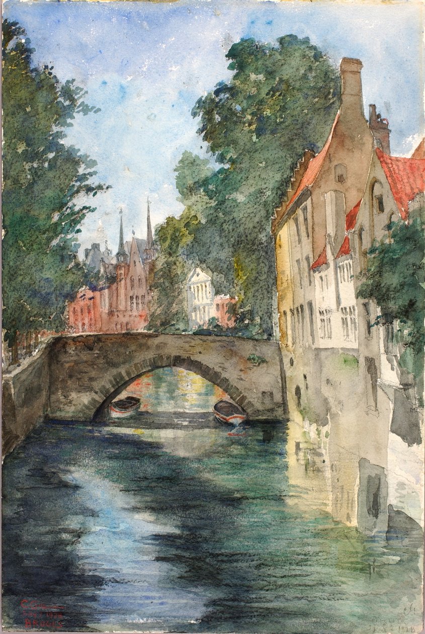 Aan het kanaal, Brugge door Cass Gilbert
