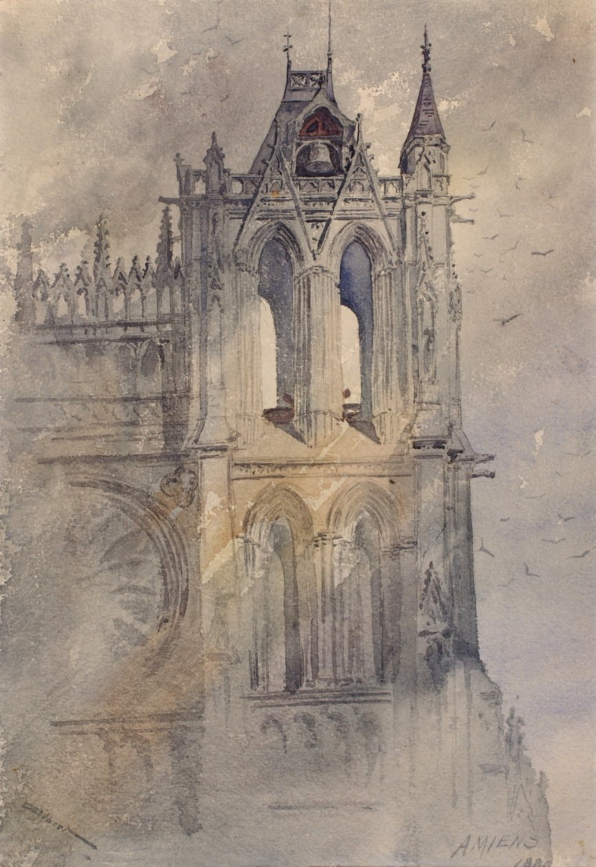 Zuidwest Toren, Kathedraal van Amiens, 1880 door Cass Gilbert