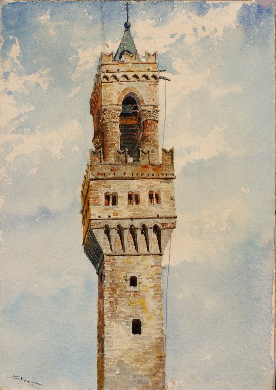 Toren van Palazzo Vecchio, Florence, Italië door Cass Gilbert