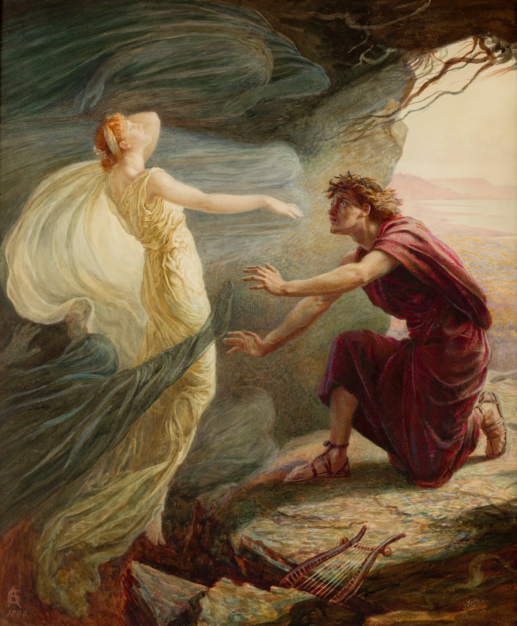 Orpheus en Euridice door Catharine Adelaide Sparkes
