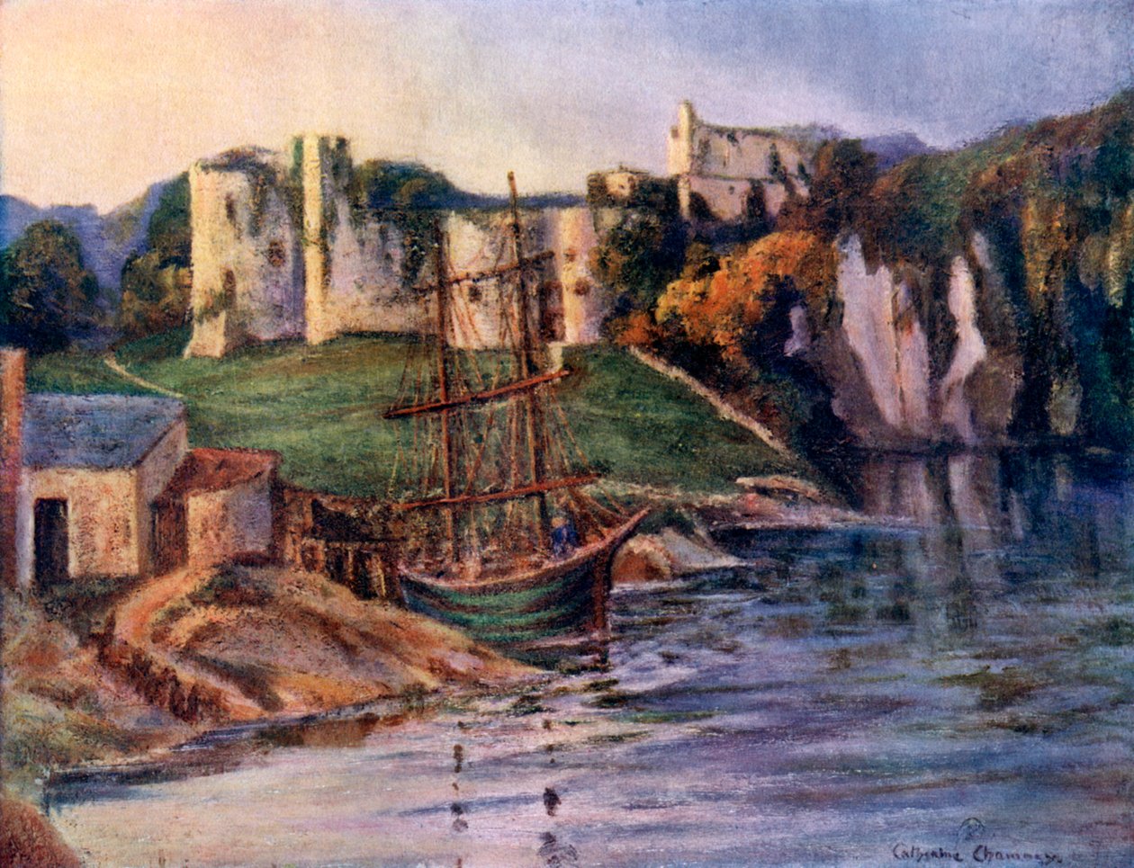 Chepstow Castle, Monmouthshire, Wales door Catharine Chamney