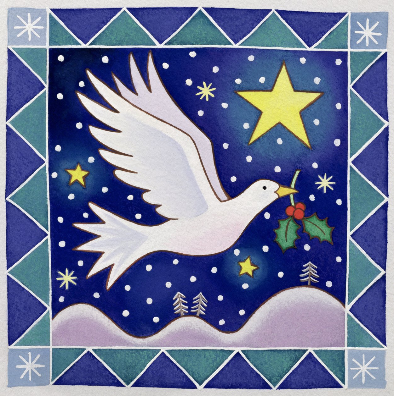 Kerstduif door Cathy Baxter