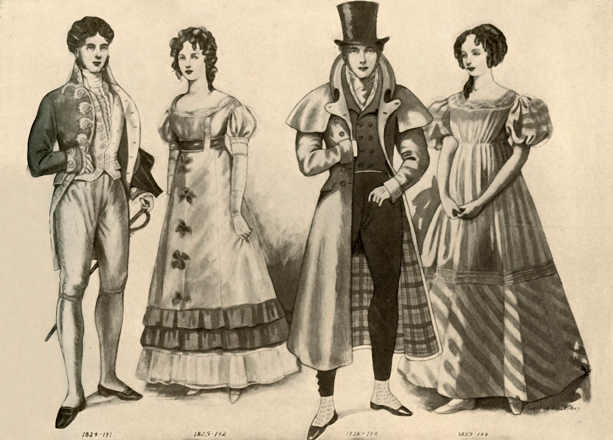 Kleding van 1824-1835 door Cecil W. Trout