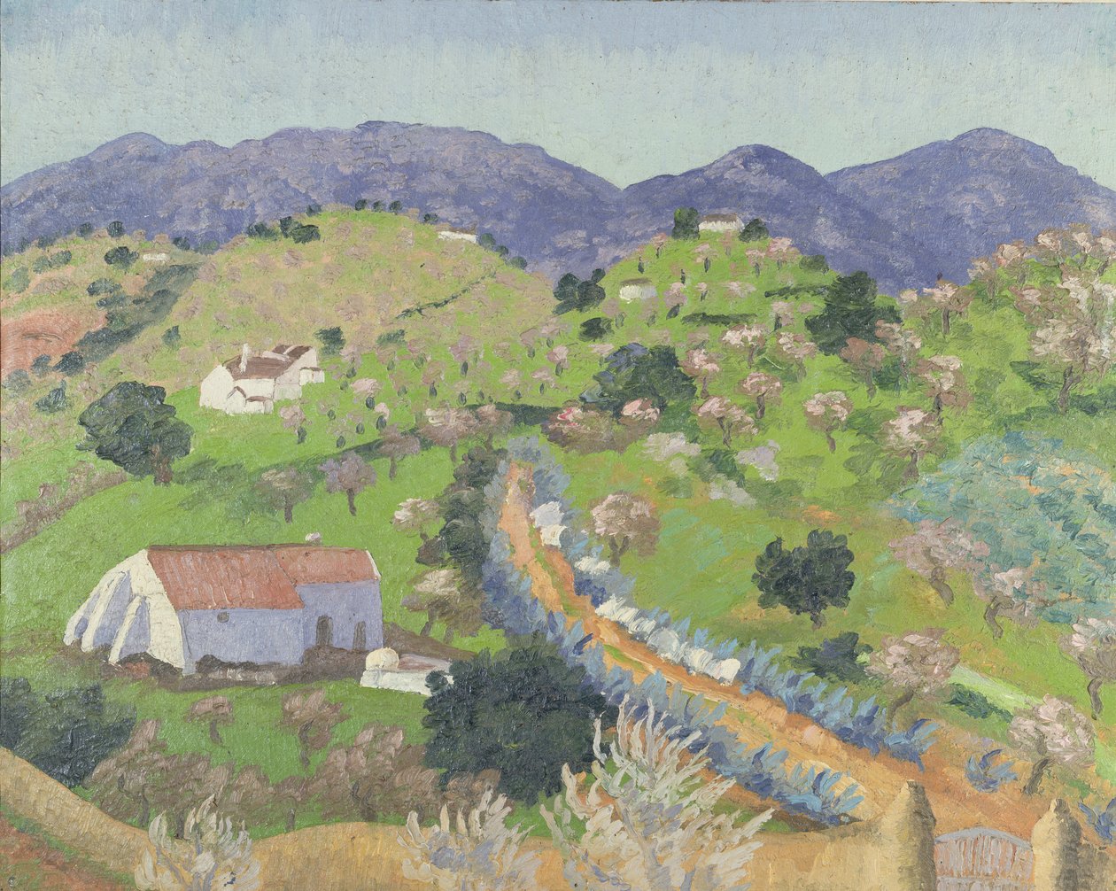 Landschap Bij Lago, Algarve, Portugal door Cedric Morris