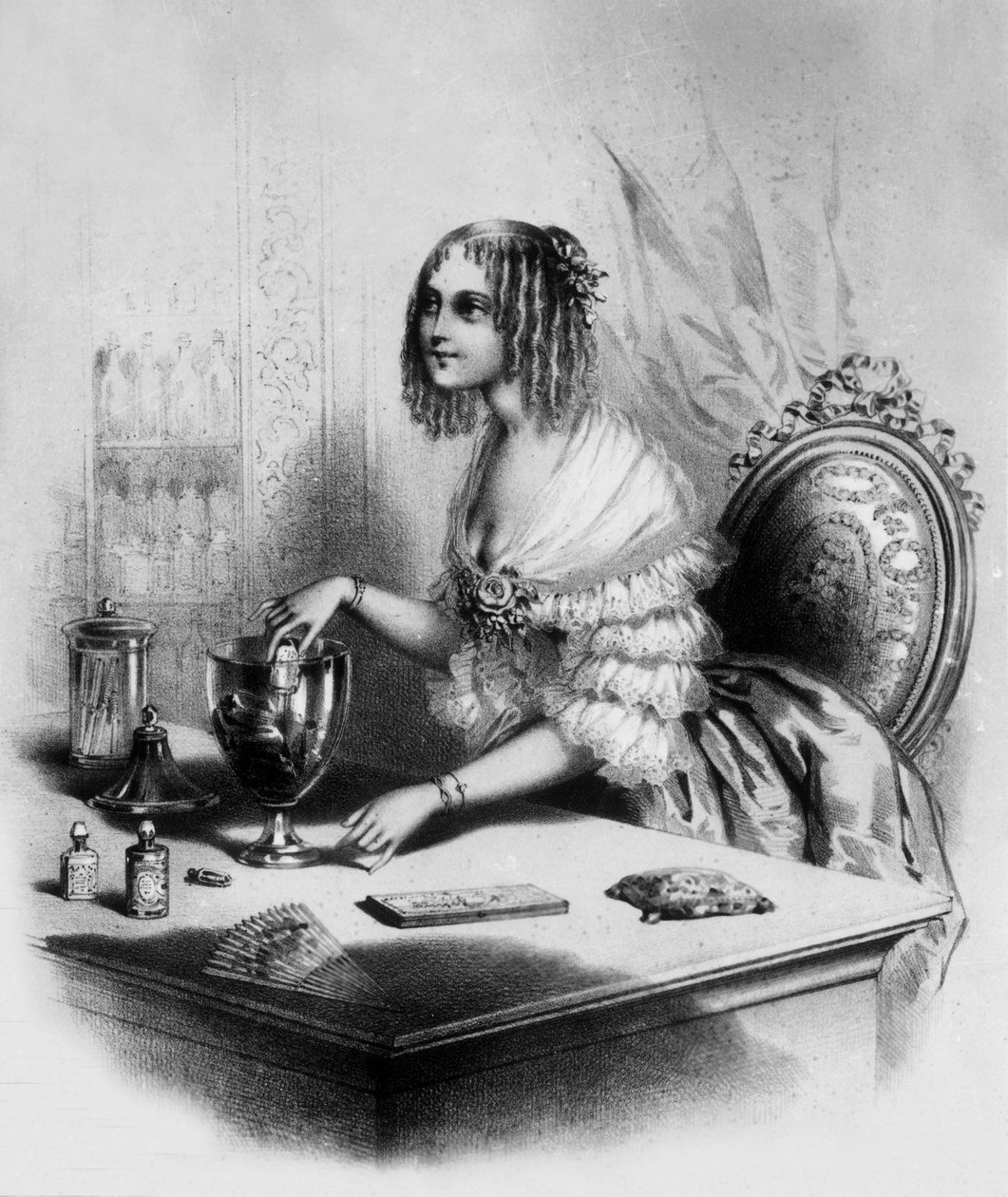 Parfumverkoopster in Parijs door Celestin Deshayes
