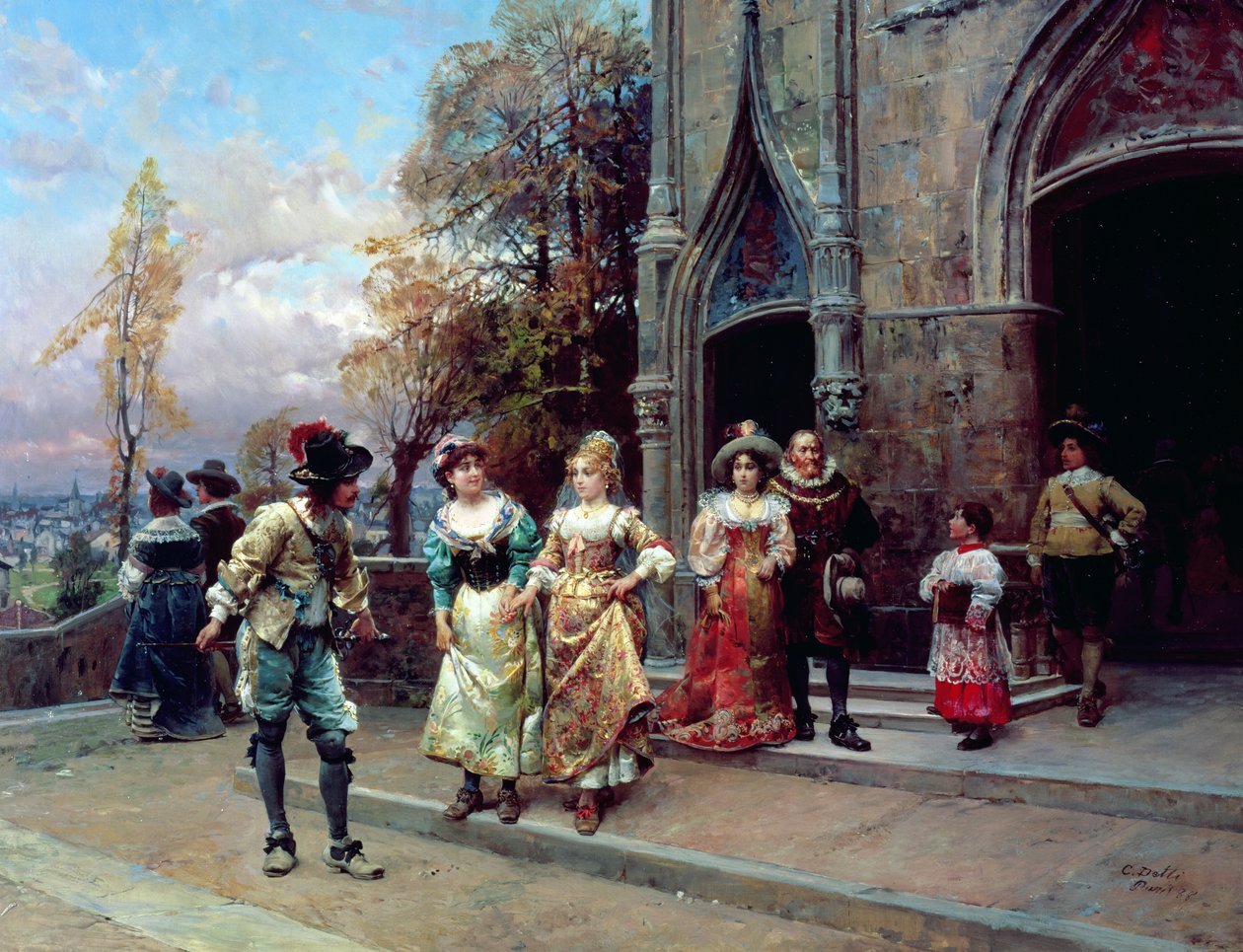 Het hofmaken door Cesare Auguste Detti