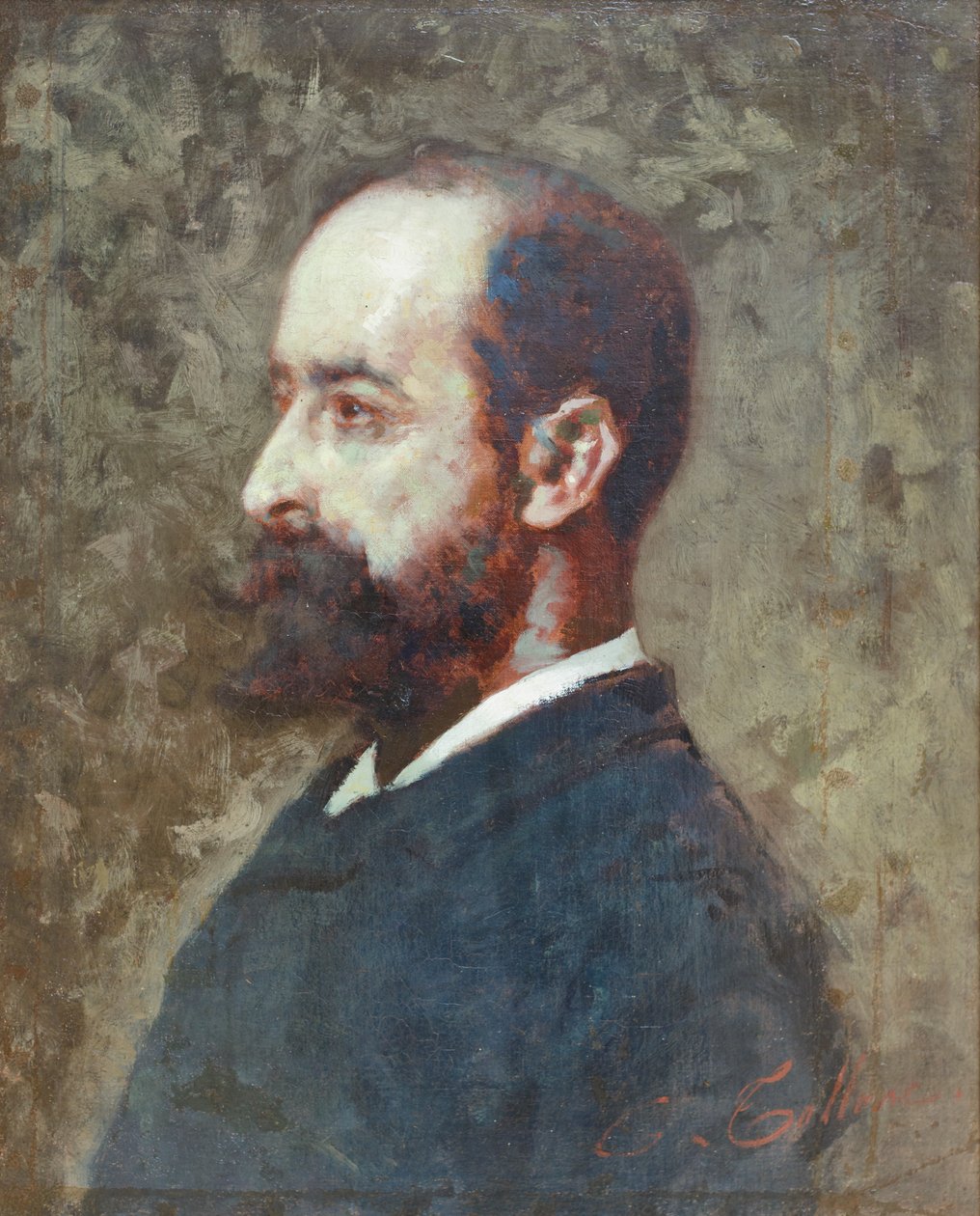 Portret van Ambrogio Raffele door Cesare Tallone