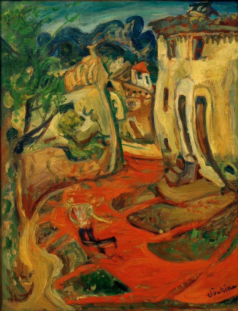 Ch. Soutine, Straat in Cagnes door Chaim Soutine