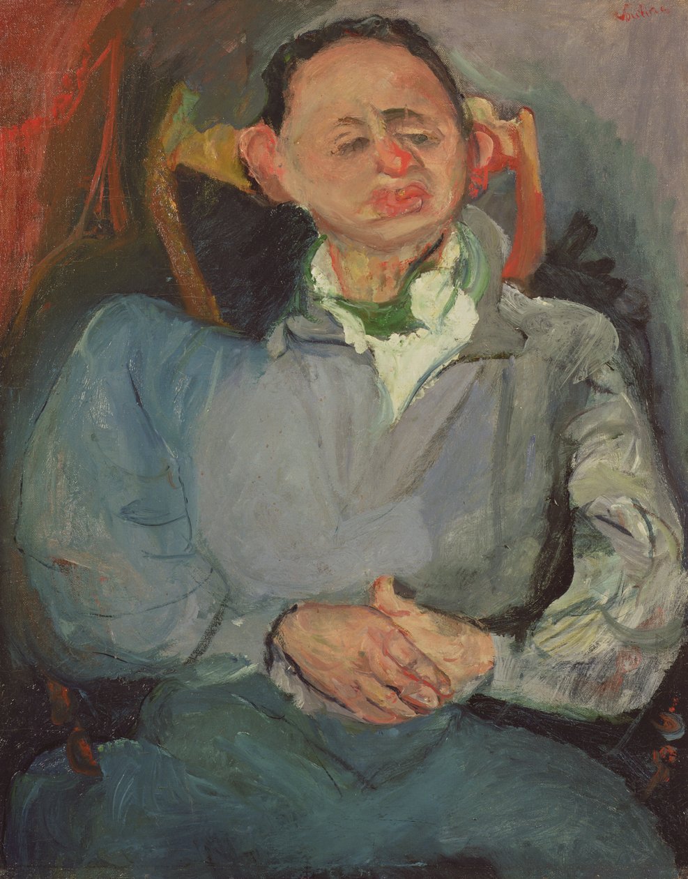 Portret van Oscar Miestchaninoff (1886-1956) 1923 door Chaim Soutine