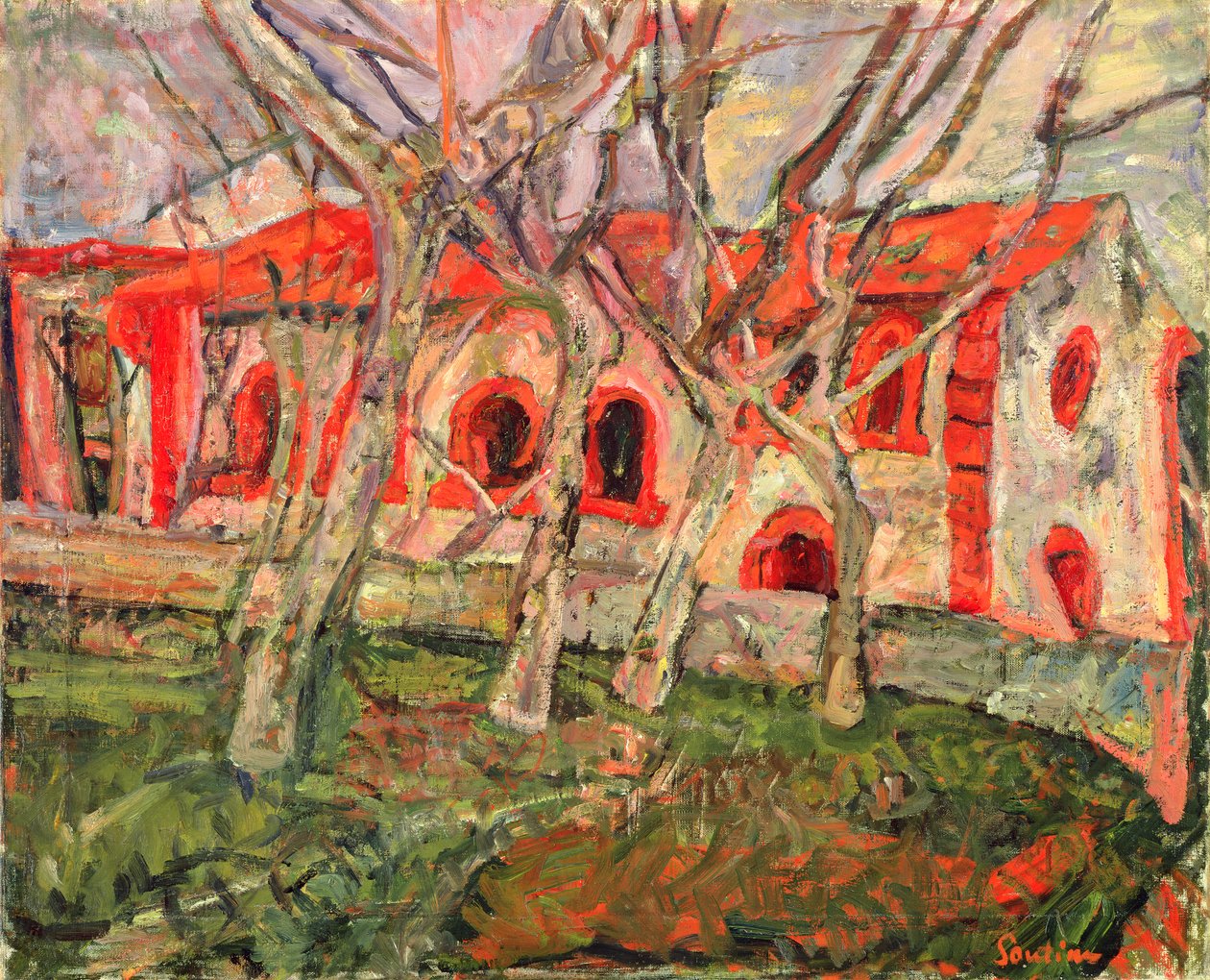 De rode kerk door Chaim Soutine