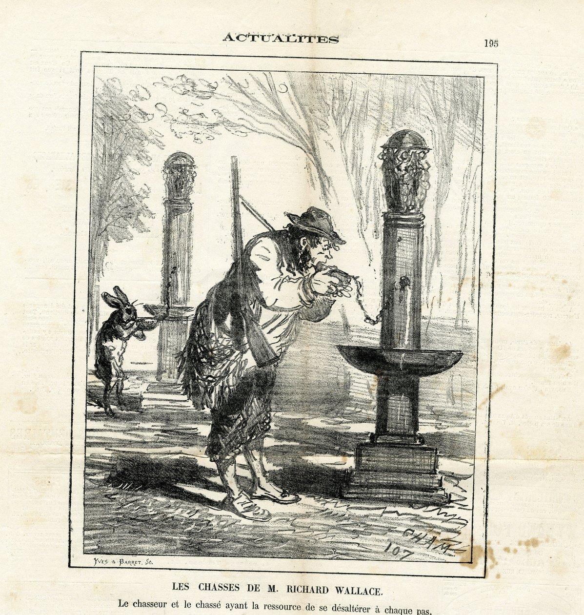 Illustratie van Cham (1819-1879) in Le Charivari door Amédée de Noé