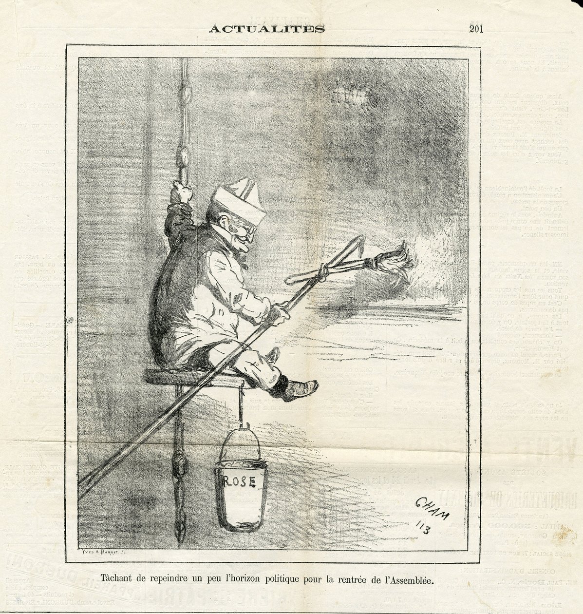 Illustratie van Cham (1819-1879) in Le Charivari door Amédée de Noé