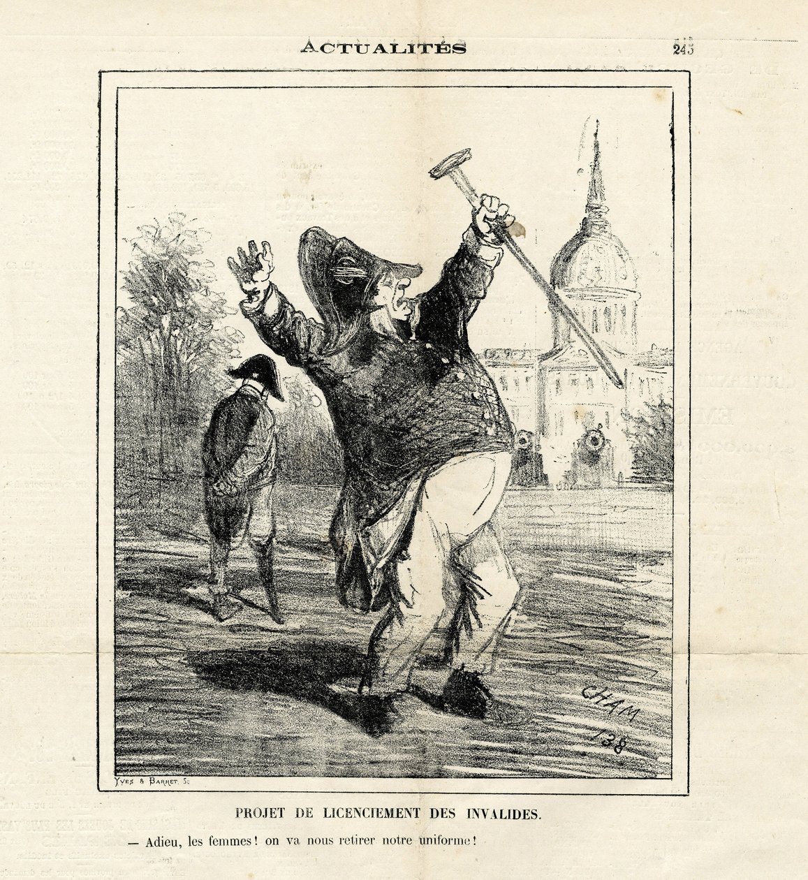 Illustratie van Cham (1819-1879) in Le Charivari door Amédée de Noé