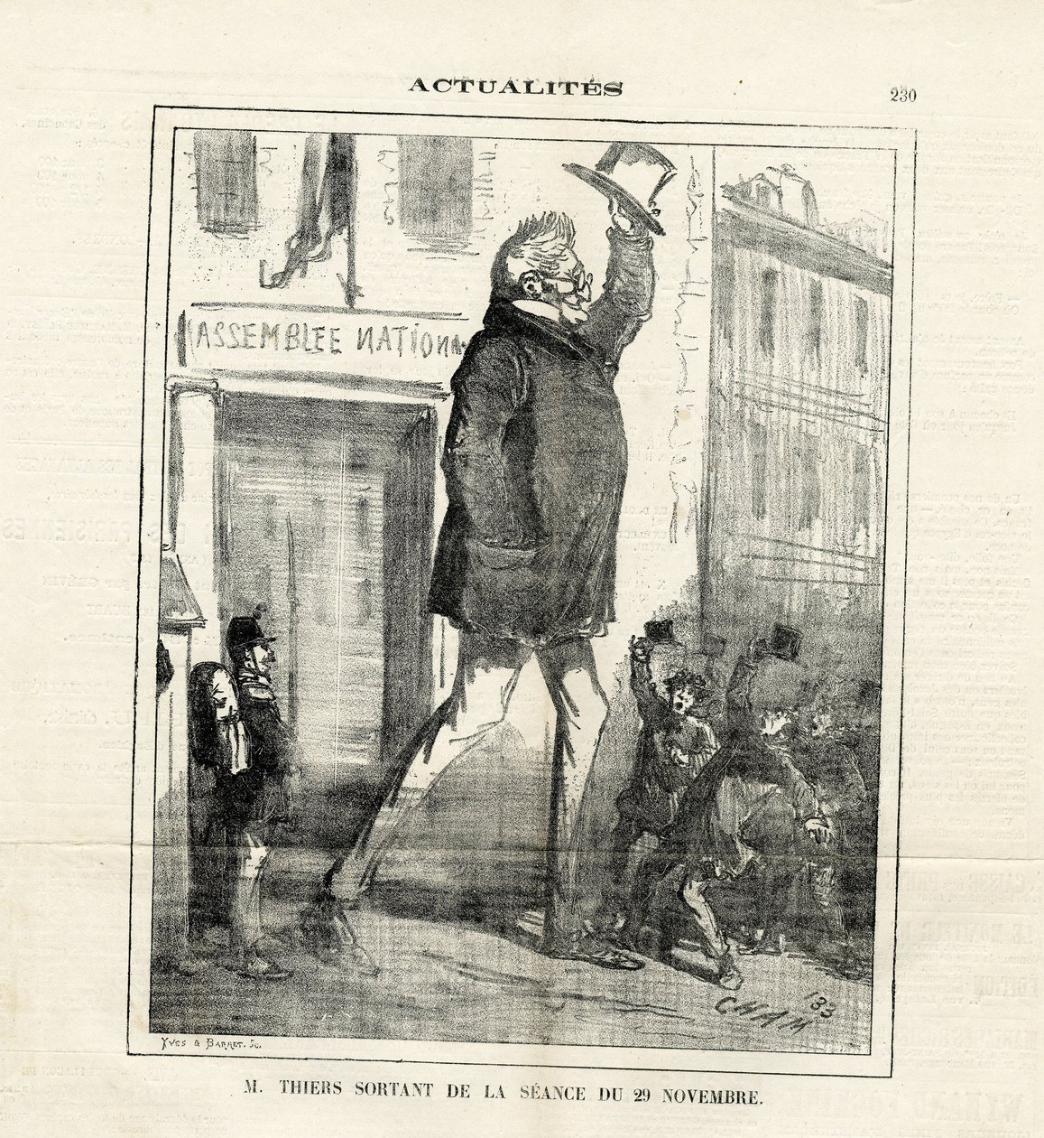 Illustratie van Cham (1819-1879) in Le Charivari door Amédée de Noé