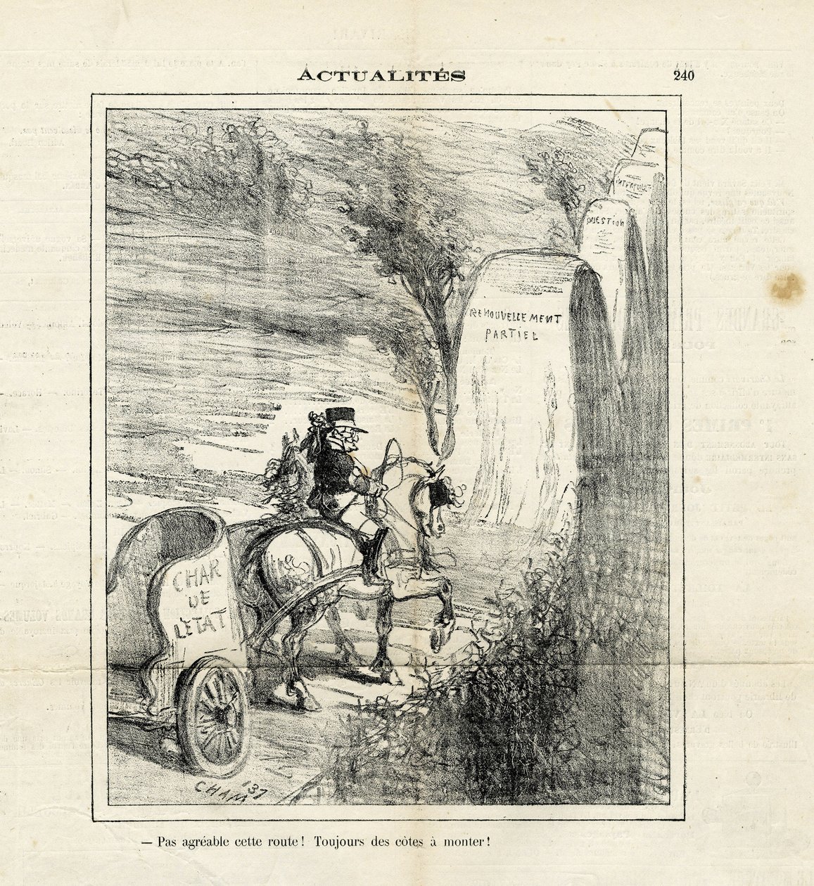 Illustratie van Cham (1819-1879) in Le Charivari door Amédée de Noé