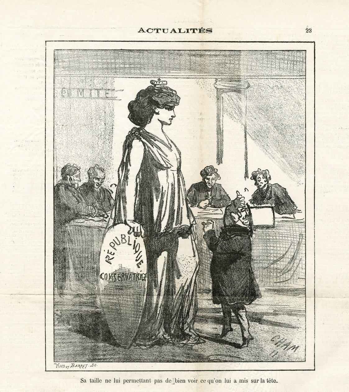 Illustratie van Cham (1819-1879) in Le Charivari door Amédée de Noé