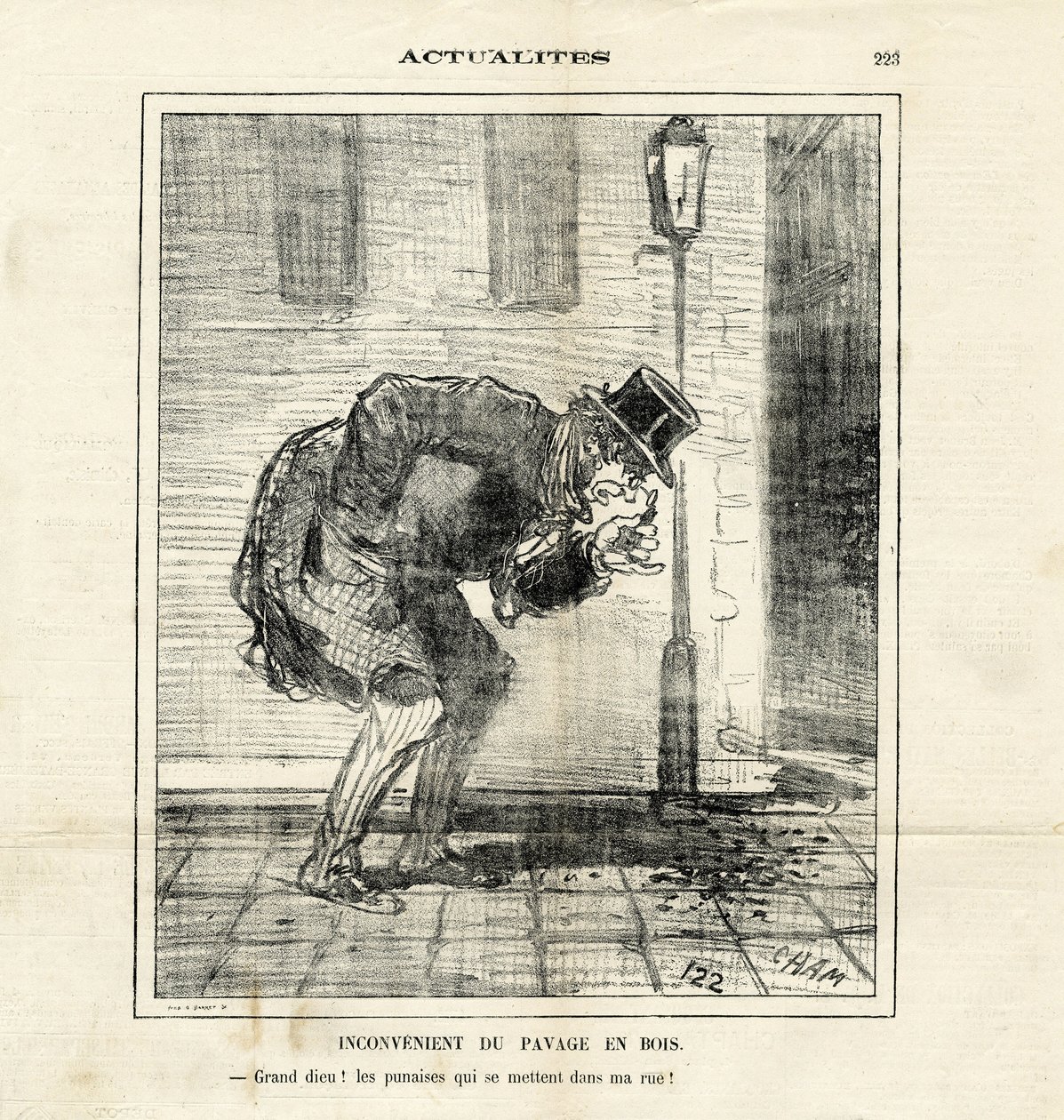 Illustratie van Cham (1819-1879) in Le Charivari door Amédée de Noé
