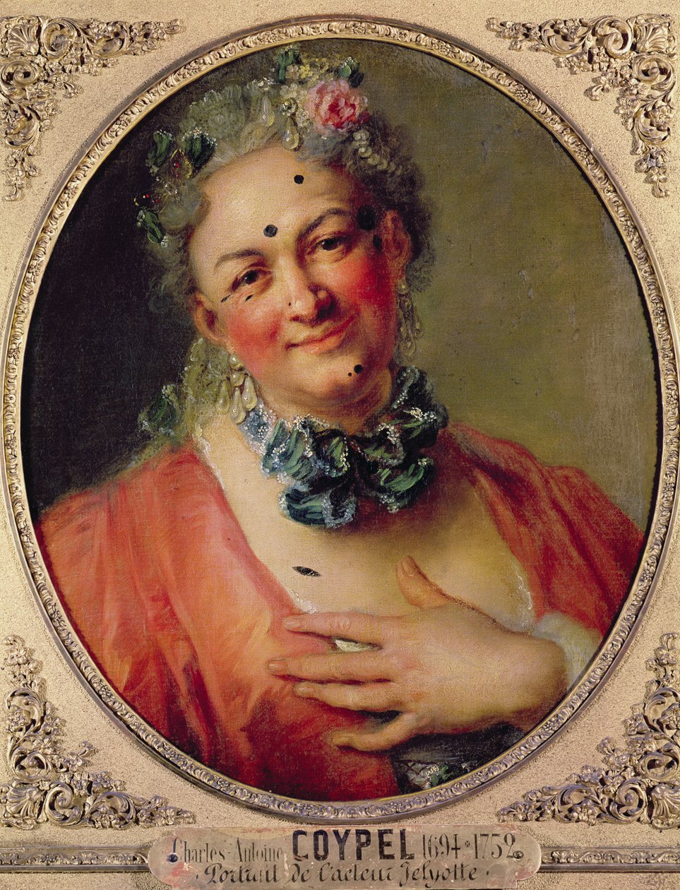Portret van de Zanger Pierre de Jelyotte (1713-97) in Vrouwelijke Kleding, c.1745 door Charles Antoine Coypel