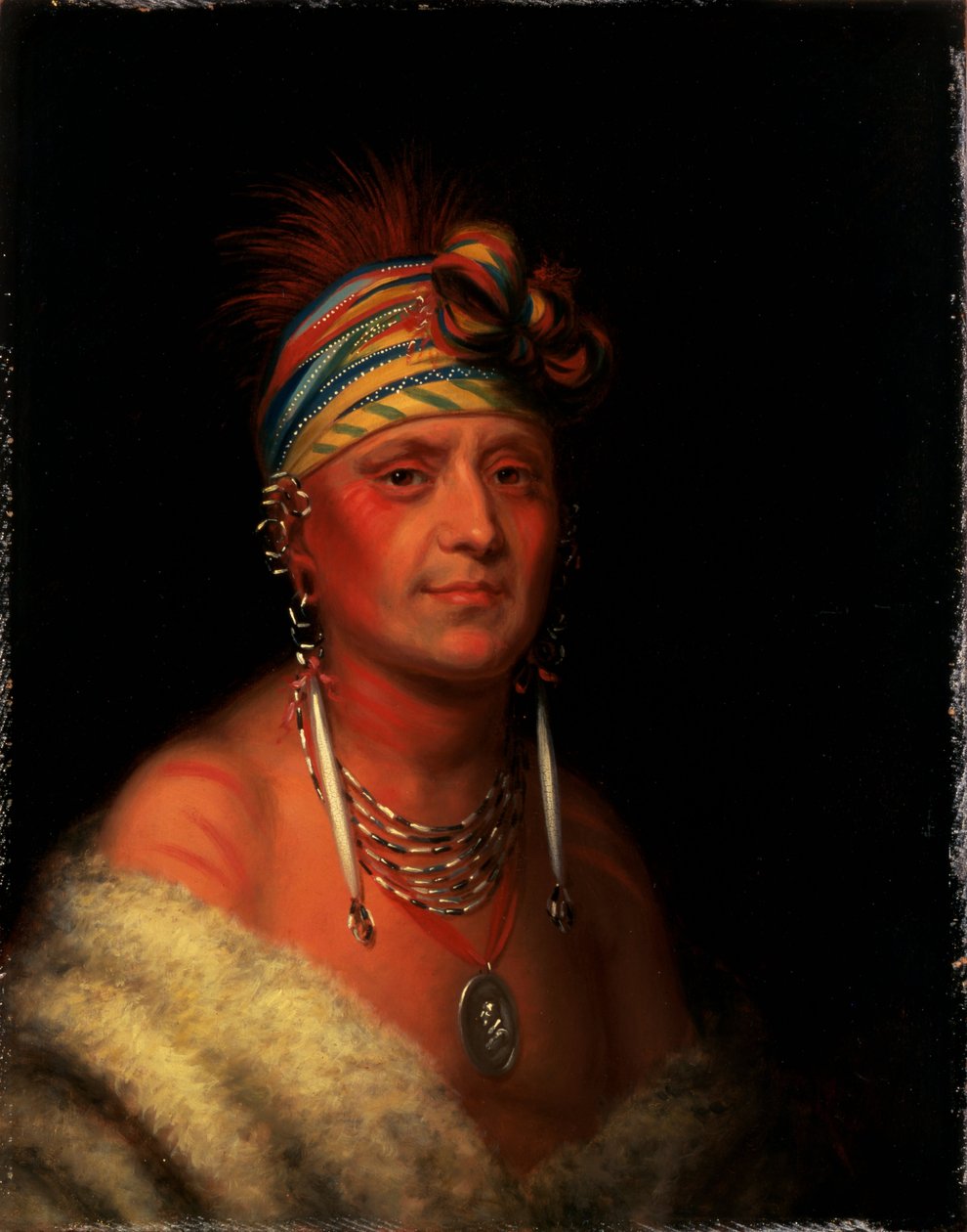 Shaumonekusse (Prairiewolf), Oto door Charles Bird King