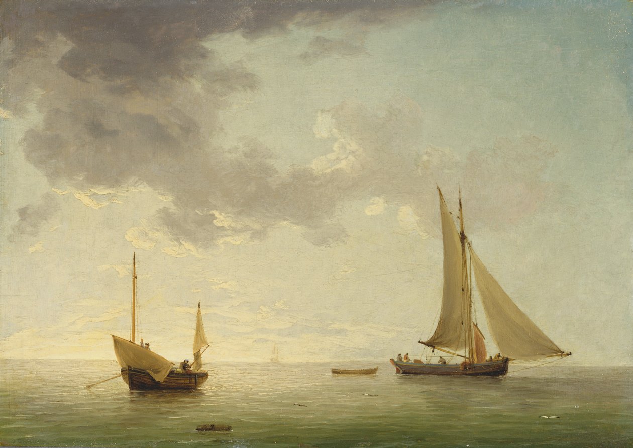Een Lugger en een Smak in Lichte Wind door Charles Brooking