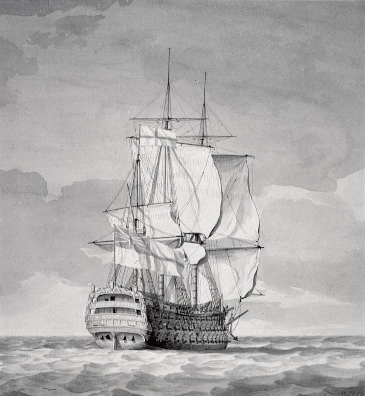 Engels linieschip, 18e eeuw door Charles Brooking