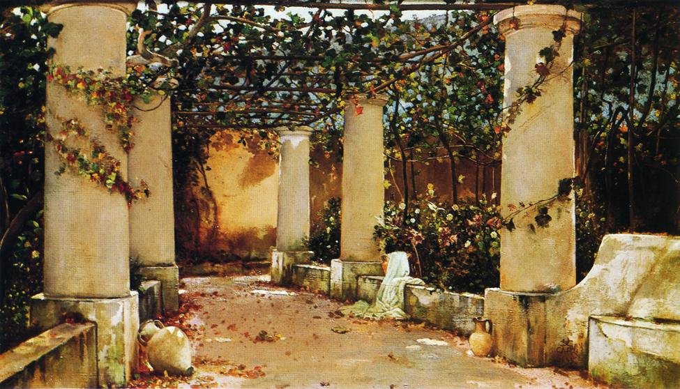 De Villa Castello, Capri door Charles Caryl Coleman