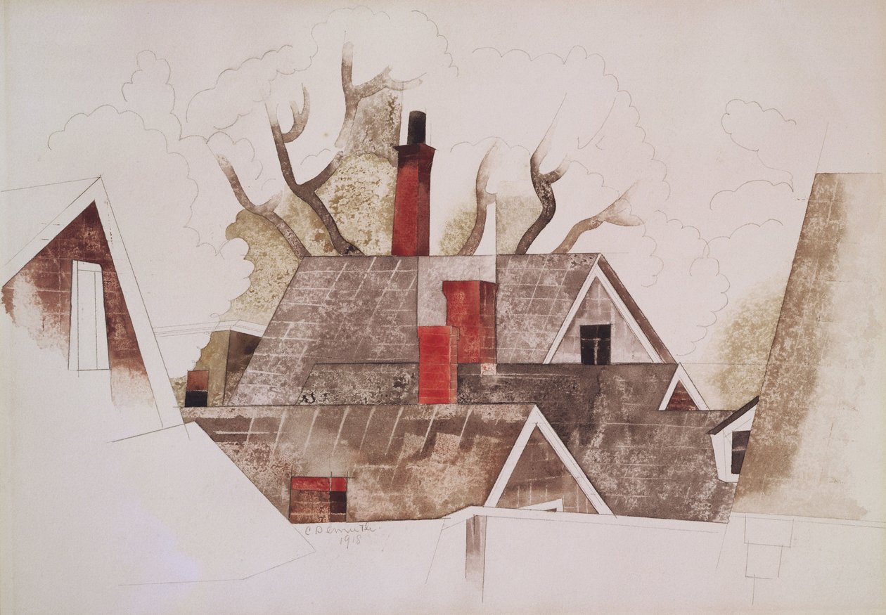 Rode Schoorstenen door Charles Demuth