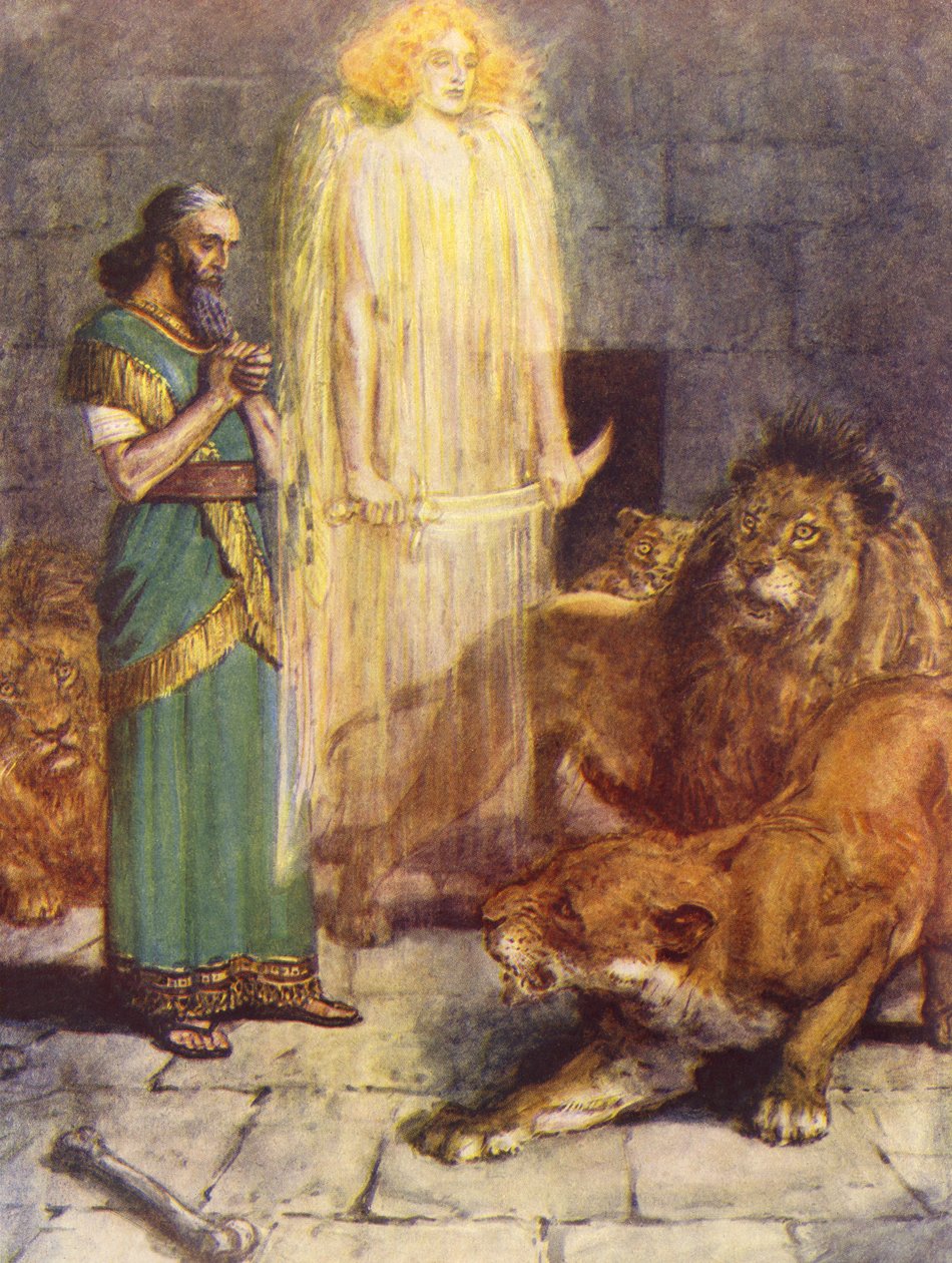 Daniel in de leeuwenkuil door Charles Edmund Brock
