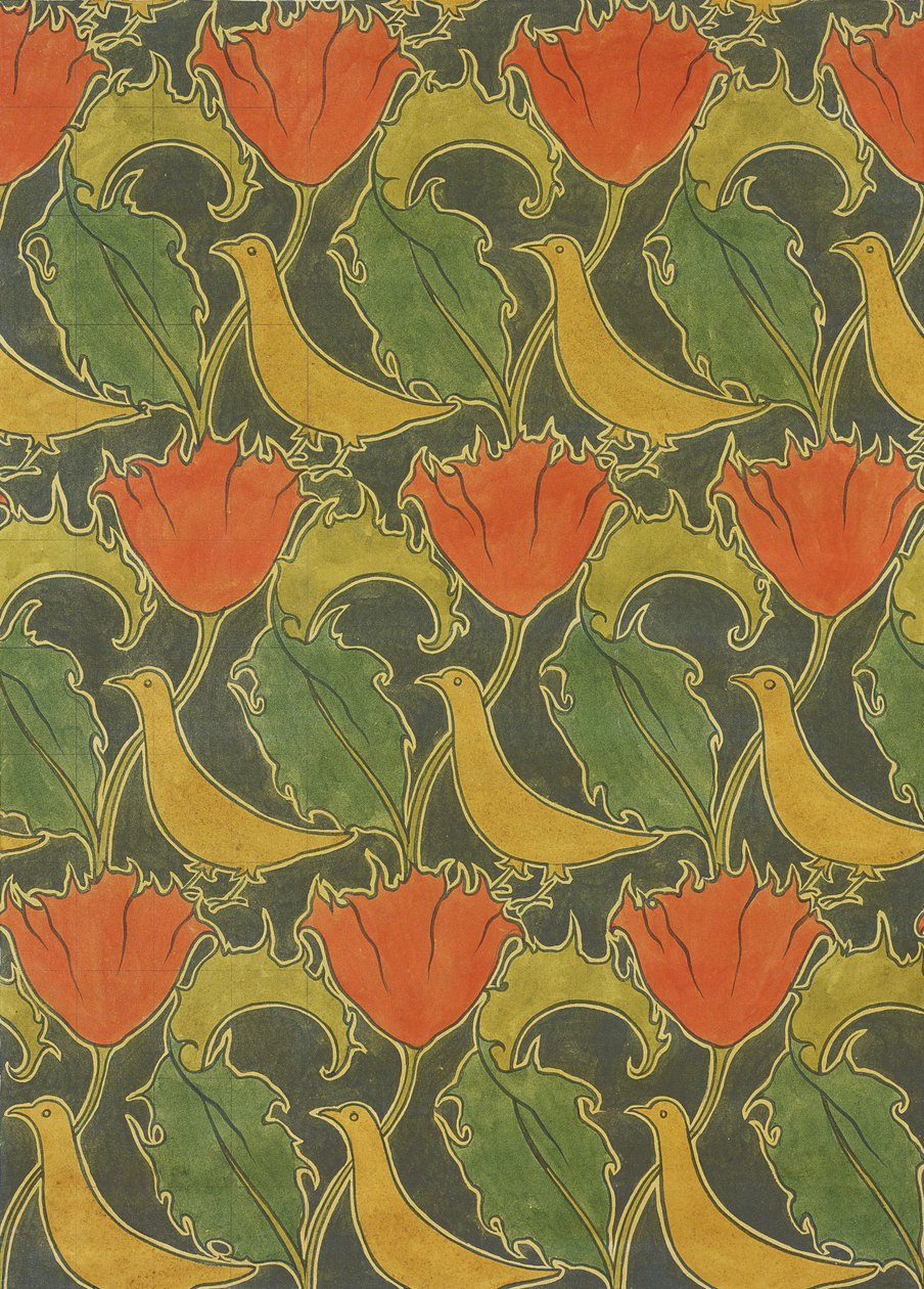 De Voysey-vogels, eind 19e eeuw door Charles Francis Annesley Voysey