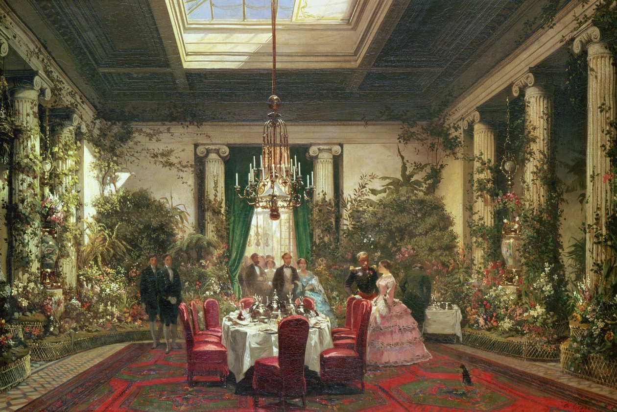 Eetkamer van prinses Mathilde, rue de Courcelles, Parijs door Charles Giraud