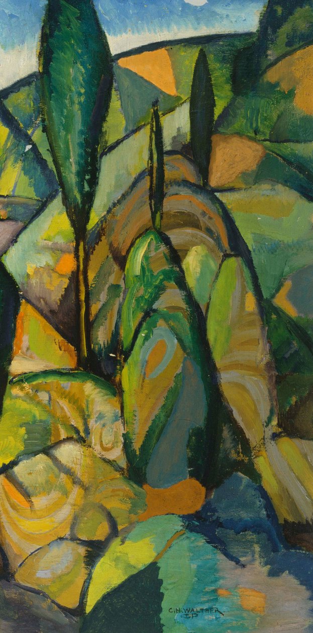 Abstract Landschap door Charles H. Walther