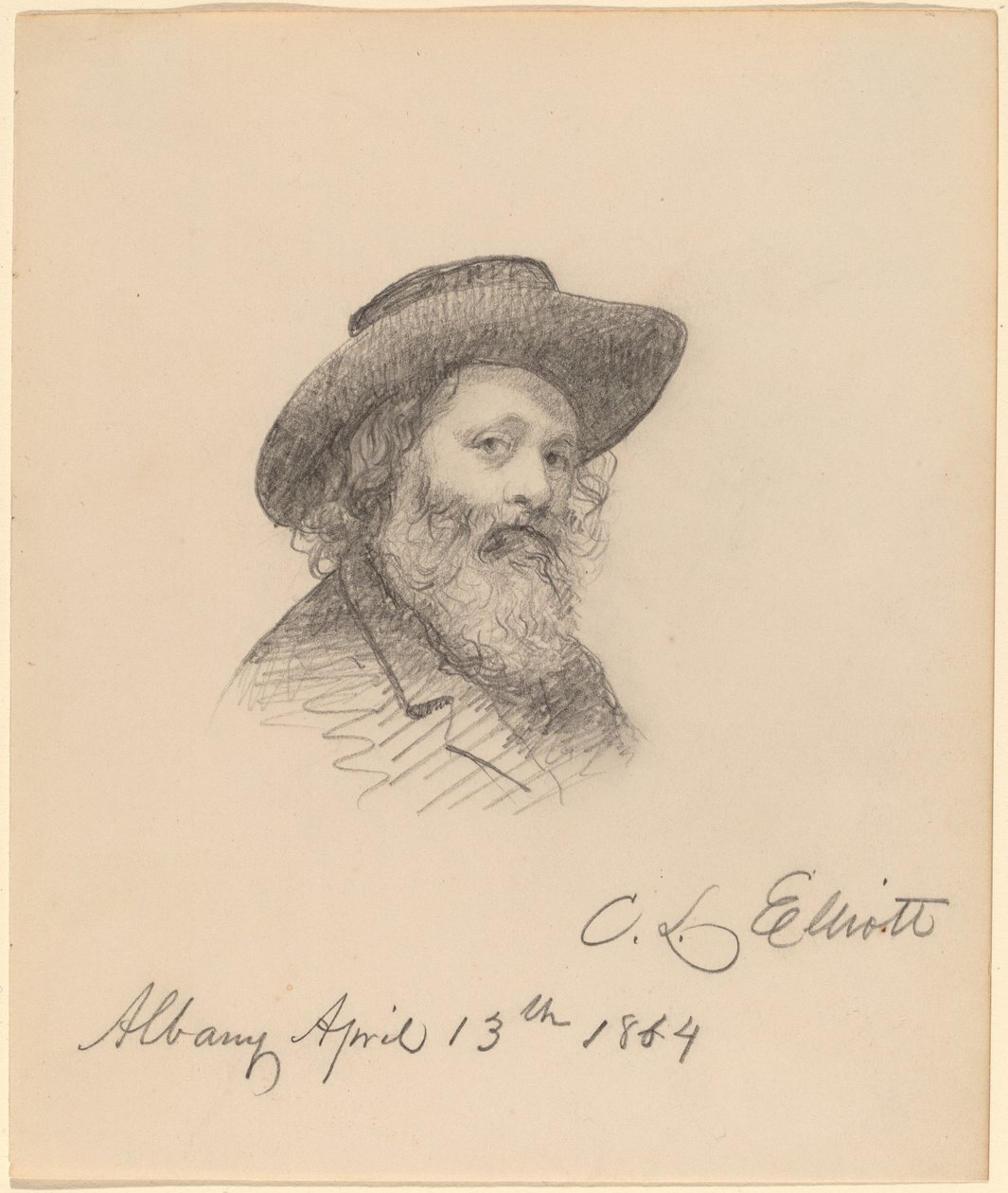 Portret van de kunstenaar Asa W. Twitchell door Charles Loring Elliot