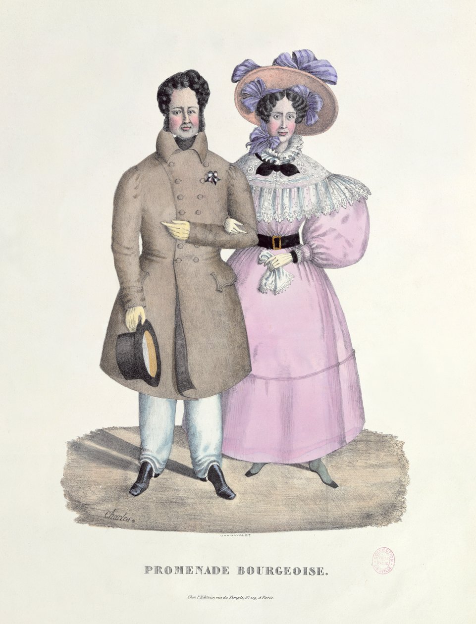 Bourgeoise Promenade door Charles Philipon