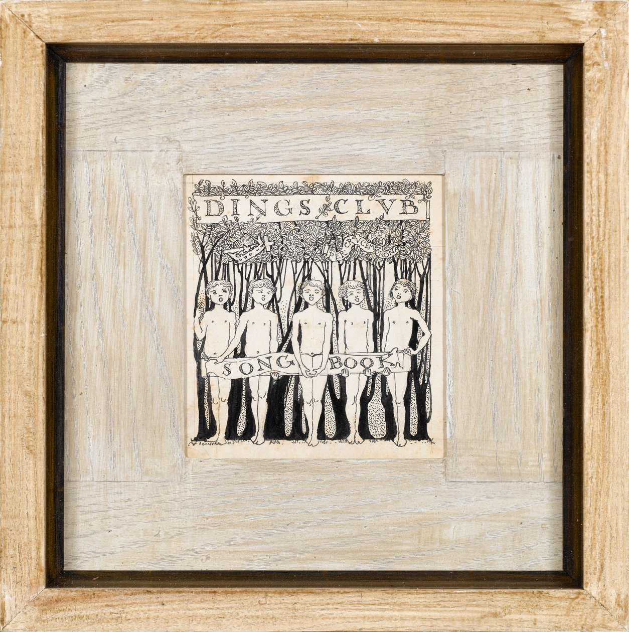 Ontwerp voor Dings Club Songbook, 1890s door Charles Robert Ashbee