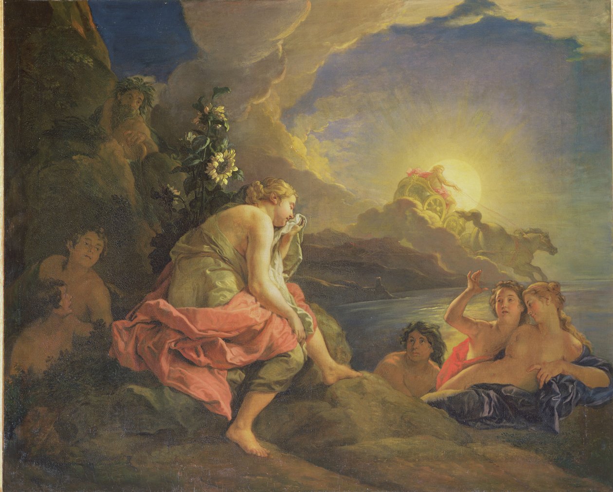 Clytie Veranderd in een Zonnebloem, 1688 door Charles de la Fosse
