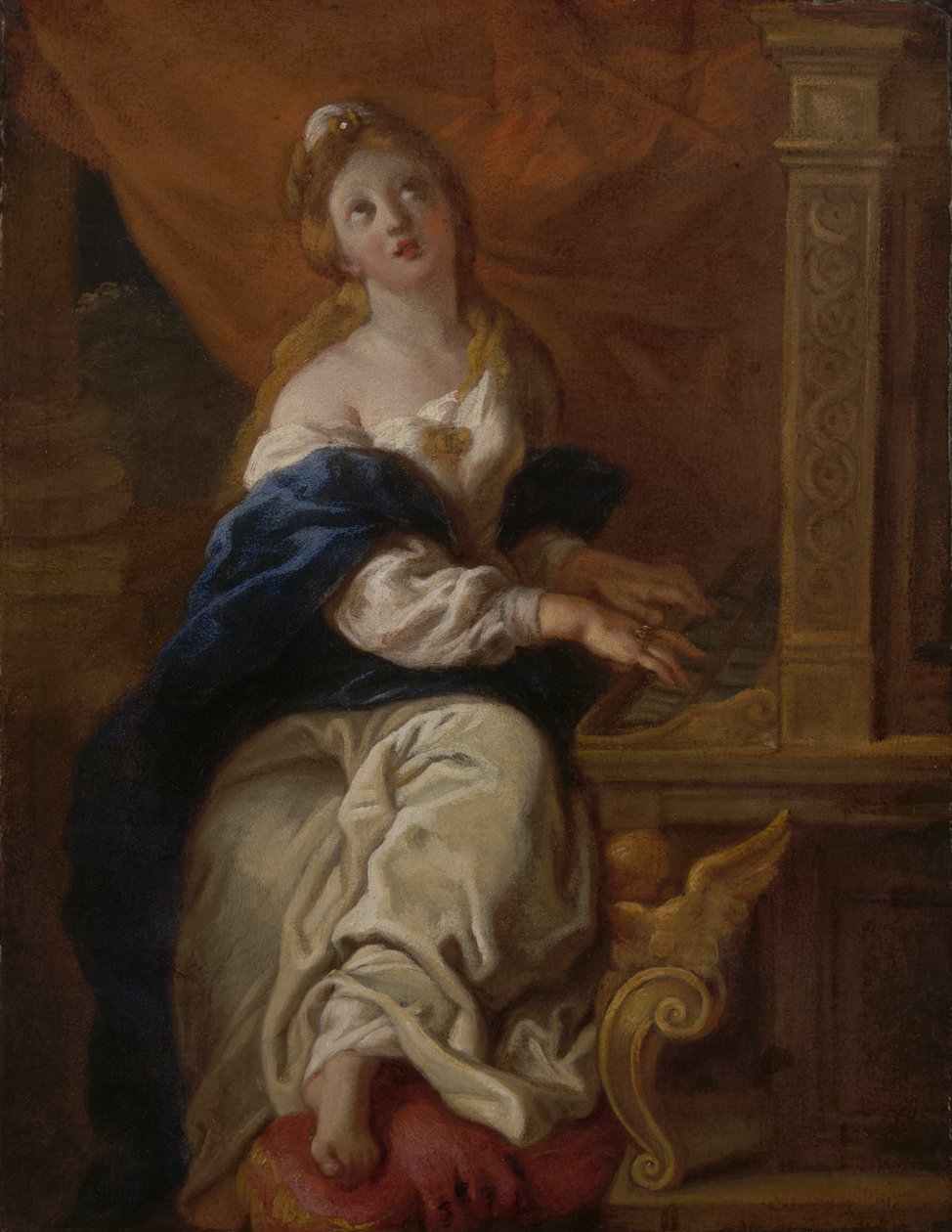 Sint Cecilia, ca. 1700 door Charles de la Fosse