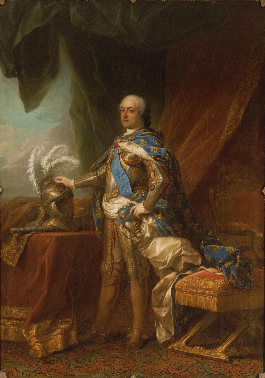 Lodewijk XV in harnas door Charles André van Loo