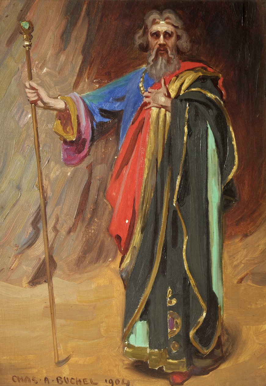 Lyn Harding als Prospero door Charles A. Buchel