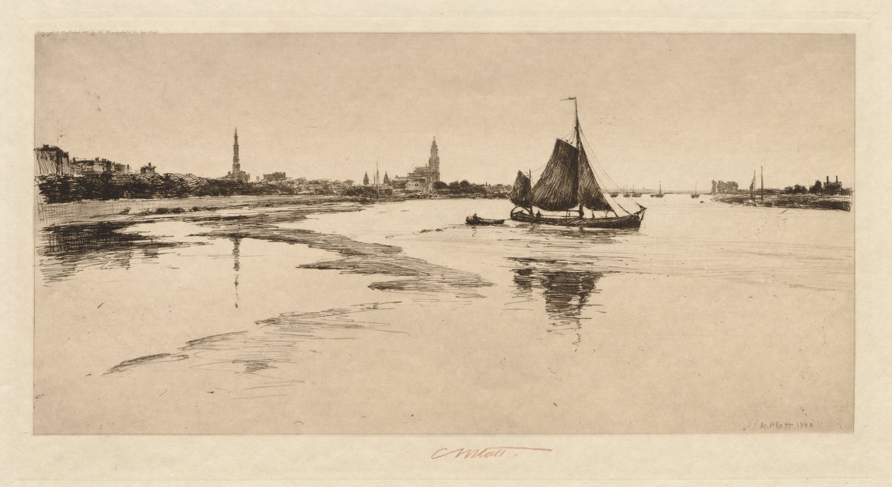 Arnheim aan de Rijn, 1888 door Charles Adams Platt