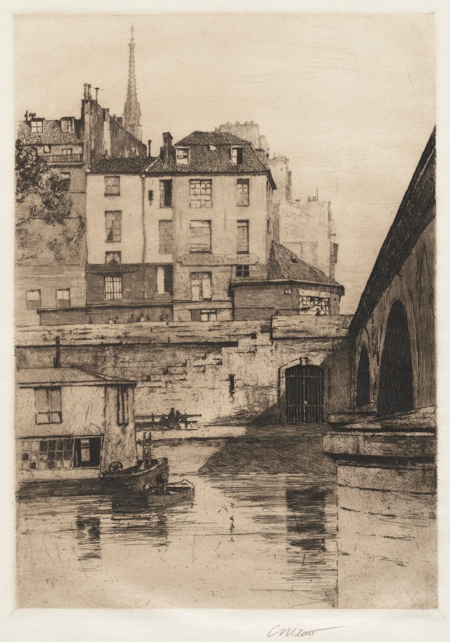 Quai des Orfèvres, Parijs, 1886 door Charles Adams Platt