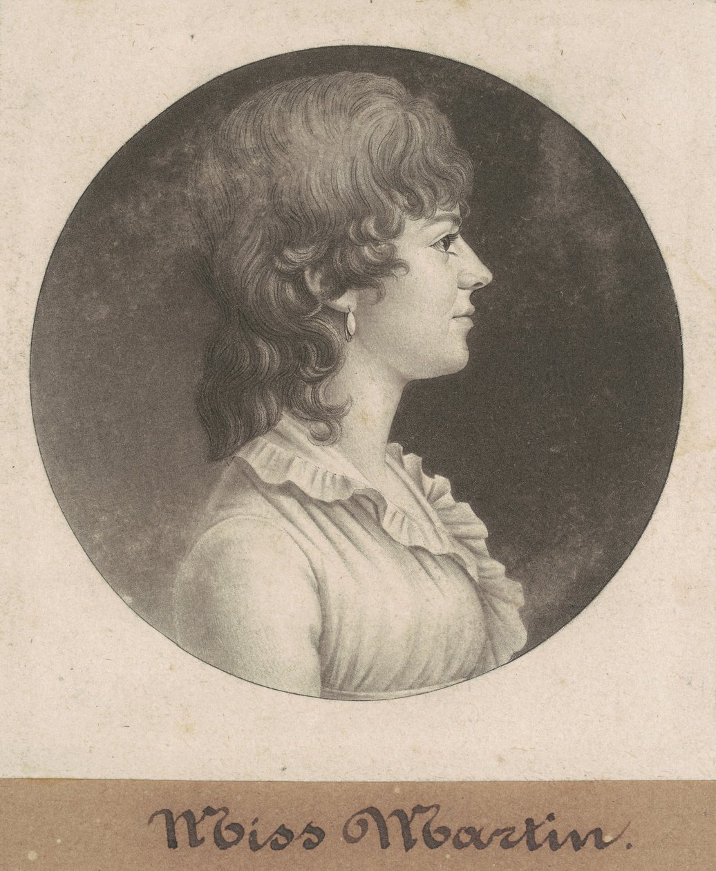 Juffrouw Martin door Charles B. J. Févret de Saint Mémin