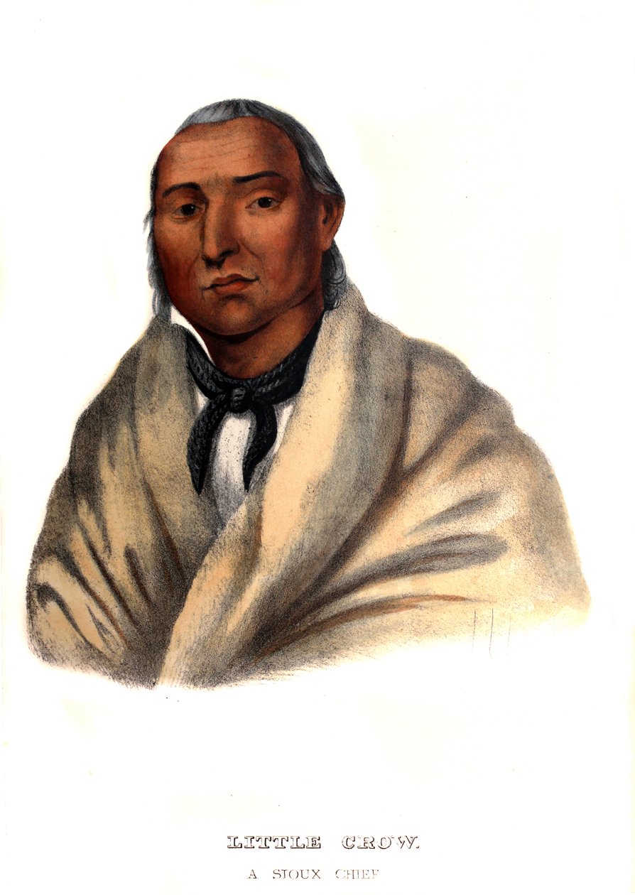 Little Crow, een Sioux-hoofdman door Charles Bird King